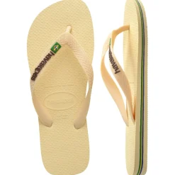 HAVAIANAS Slippers Unisex Brazil Logo 4110850 - Buttercream Clearance