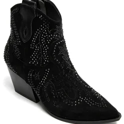 SHOES Jacqueline dame cowboystøvler 9676A - Black New