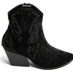 SHOES Jacqueline dame cowboystøvler 9676A - Black New