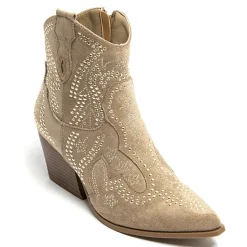 SHOES Jacqueline dame cowboystøvler 9676A - Kaki Hot