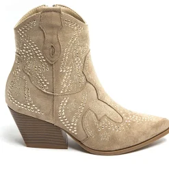 SHOES Jacqueline dame cowboystøvler 9676A - Kaki Hot