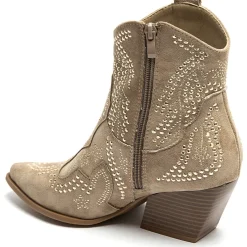 SHOES Jacqueline dame cowboystøvler 9676A - Kaki Hot