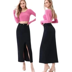 Jewelly dame nederdel JW728 - Black Online