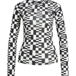 JJXX dame bluse JXGINA - Black BLANC DE BLANC AOP