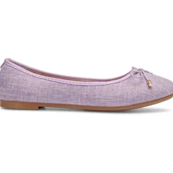 SHOES Joanna dame ballerina sko DS-1A22 - Purple Hot