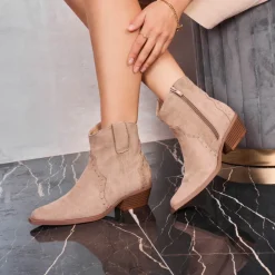 SHOES Jolene dame cowboystøvler 9690A - Kaki Best