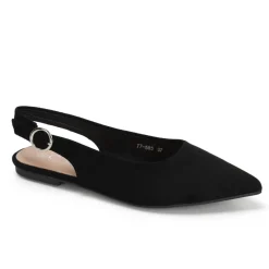 SHOES Josette dame slingback ballerina sko 77-585 - Black