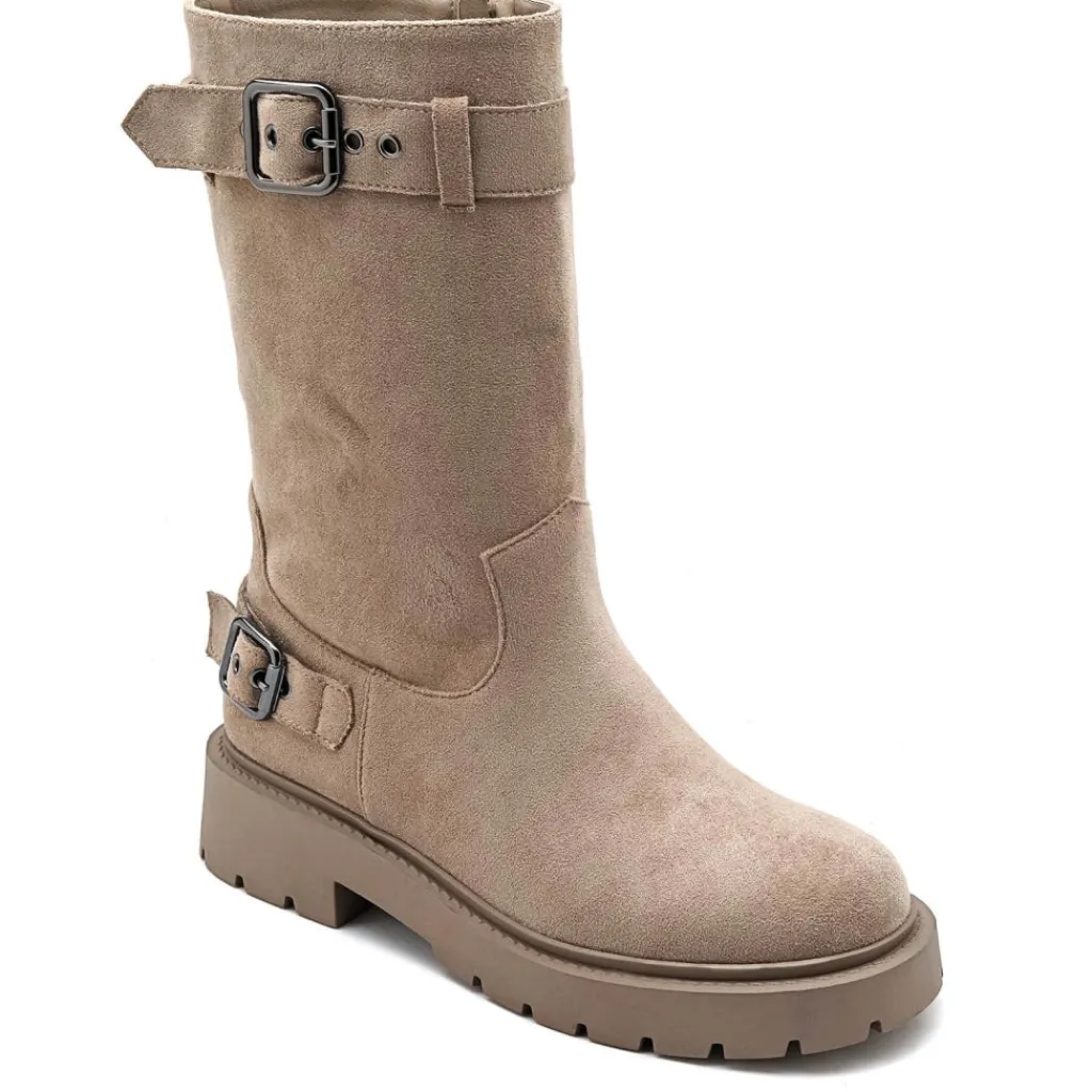 SHOES Kasia dame støvler 7695A - Kaki Online