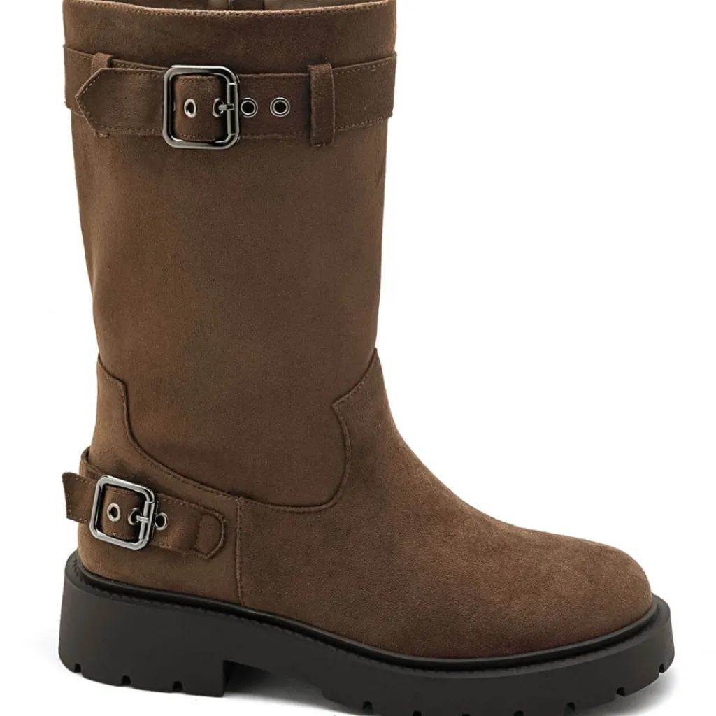 SHOES Kasia dame støvler 7695A - Olive Discount