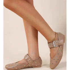 SHOES Katinka dame ballerina sko PS888-18 - Kaki Online