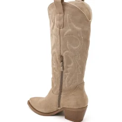 SHOES Lara dame støvler 7689A - Kaki Sale