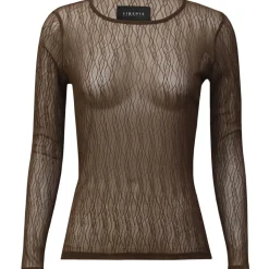 Liberté dame bluse 21345 - DARK BROWN LINES Online
