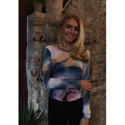 Liberté LIBERTÉ dame bluse MESH - BLUE PEACH GOLD MARBLE Clearance