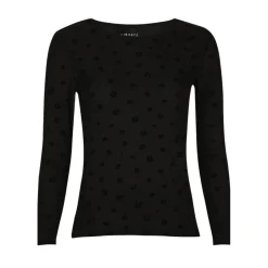 Liberté LIBERTÉ dame bluse MESH - Black flock leo Discount