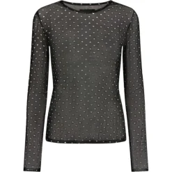Liberté LIBERTÉ dame bluse MESH - BLACK SILVER HEART Clearance