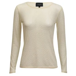 Liberté LIBERTÉ dame bluse MESH - CREME DIAMOND DOT