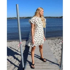 Liberté dame kjole Tia 22055 - CREME BLACK HEART New