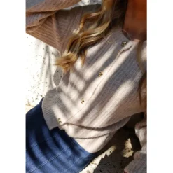 Liberté Liberte dame cardigan FRO O-NECK - Ivory Online