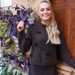 Liberté LIBERTE dame strik FRO BOW - BROWN BLACK BOW Best