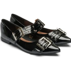 SHOES Livia dame ballerina sko 9725 - Black New