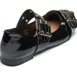 SHOES Livia dame ballerina sko 9725 - Black New