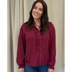 LULULIA dame bluse LuEllen 5897 - Bordeaux Online