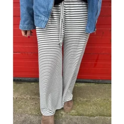 LULULIA Dame Bukser LuChloe 62671 - Nero/White Sale