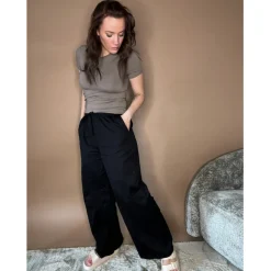 LULULIA Dame Bukser LuCleo 16045LU - Black Outlet