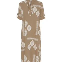LULULIA Dame Kjole LuEva 94198 - Tabacco/Beige Online