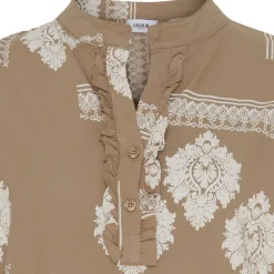 LULULIA Dame Kjole LuEva 94198 - Tabacco/Beige Online