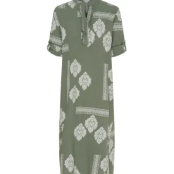 LULULIA Dame Kjole LuEva 94198 - Military/Beige