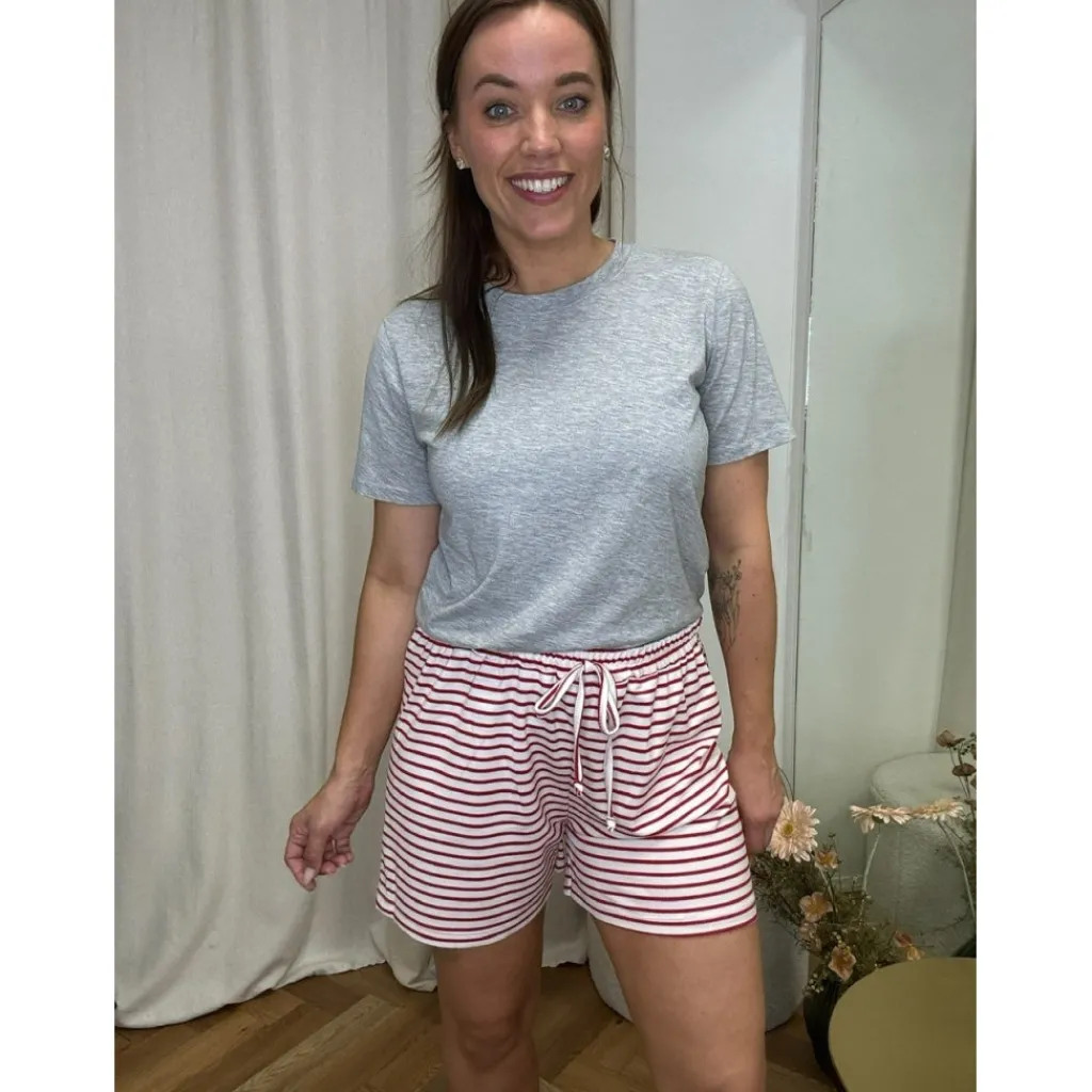 LULULIA Dame Shorts LUSELMA 62781 - Red/White Clearance