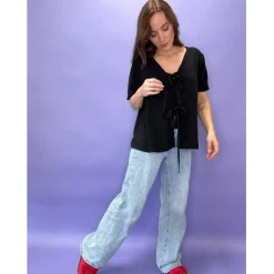 LULULIA Dame Skjorte LuBella 6191 - Black Best