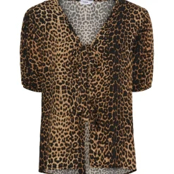 LULULIA Dame Skjorte LuBella 6191 - Leo Print Hot