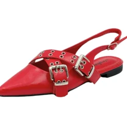SHOES Marlene dame slingback ballerina P-1426 - Red New