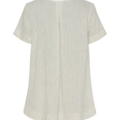 MARTA DU CHATEAU dame bluse MdcNatalie - Panna Beige 1752 Stripe Hot