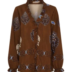 MARTA DU CHATEAU dame bluse MdcBrook 7648 - Marrone3257tpk