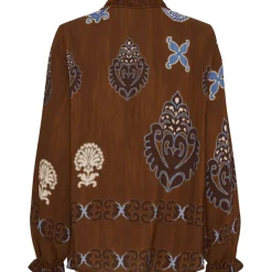 MARTA DU CHATEAU dame bluse MdcBrook 7648 - Marrone3257tpk