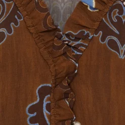 MARTA DU CHATEAU dame bluse MdcBrook 7648 - Marrone3257tpk