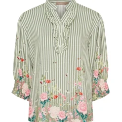 MARTA DU CHATEAU dame bluse MdcCharlie 6892 - Kaki4837 New