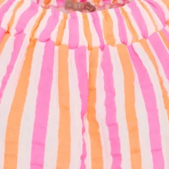 MARTA DU CHATEAU dame bluse MdcPutte 7316 - Orange/Fuxia Stripe Outlet