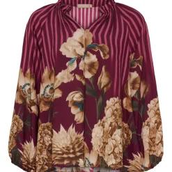 MARTA DU CHATEAU dame bluse MdcOctavia 003B - Bordeaux6022 Sale