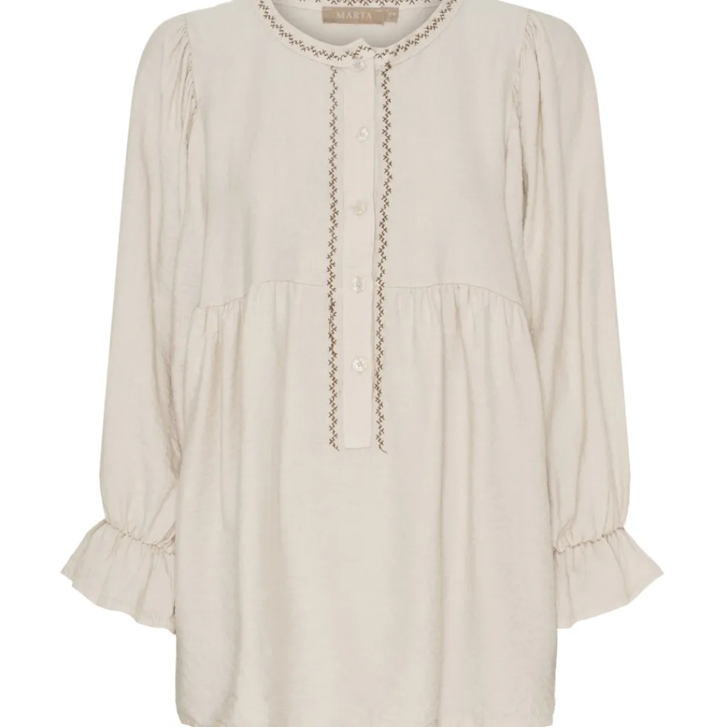 MARTA DU CHATEAU dame bluse MdcPoppy 7473 - Sabbia102 Online