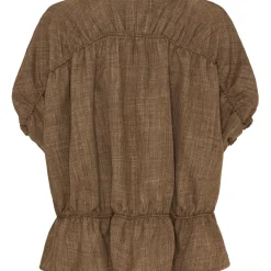 MARTA DU CHATEAU dame bluse MdcSaffron 258685 - Brown Hot