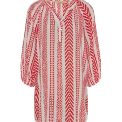 MARTA DU CHATEAU dame bluse MdcKairah - Red Discount