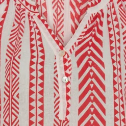 MARTA DU CHATEAU dame bluse MdcKairah - Red Discount