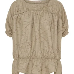 MARTA DU CHATEAU dame bluse MdcSaffron 258685 - Camel Print Hot