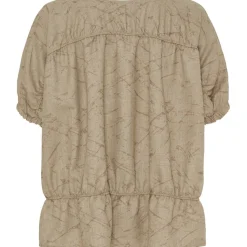 MARTA DU CHATEAU dame bluse MdcSaffron 258685 - Camel Print Hot