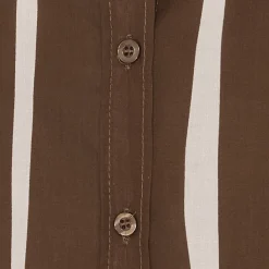 MARTA DU CHATEAU dame bluse MdcEvelina 58130M - Brown Stripe Hot