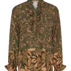 MARTA DU CHATEAU dame bluse MdcJoceline 5891 - Military5684tpk Clearance